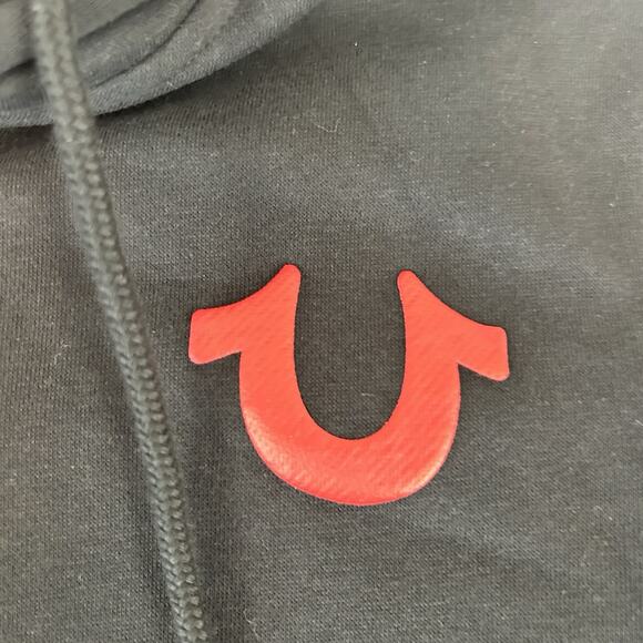 True Religion Men's Sz Small Classic Buddha Logo Full Zip Up Hoodie Fleece S NWT - Picture 3 of 10